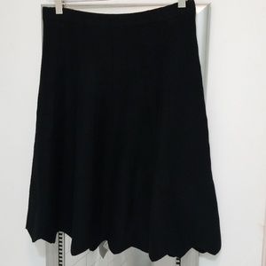 NM Neiman Marcus Black Knit Skater Skirt
